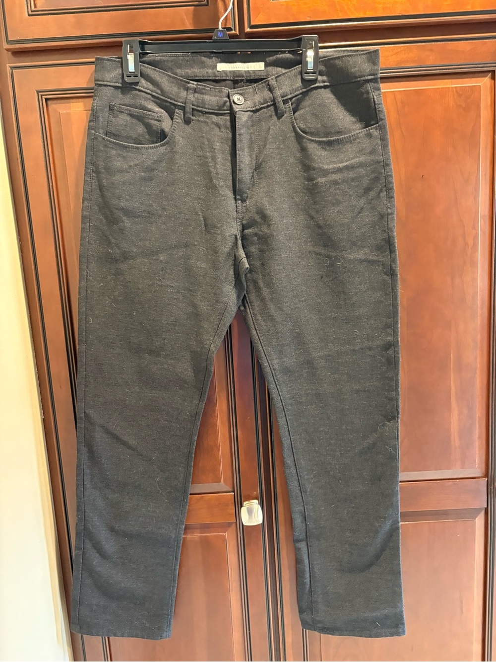 Perry Ellis Portfolio 5-pocket Pants Black Wash - 33 x 30